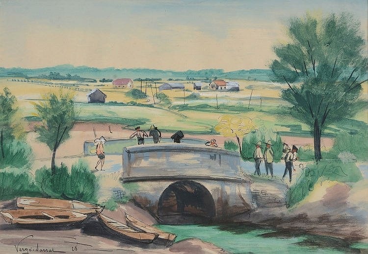 Henri Vergé-Sarrat comparable auction result: henri verge sarrat 1880 1966 ile d oleron 1928