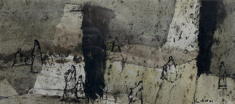 Theyre Lee-Elliott comparable auction result: theyre lee elliott british 1903 1988 figures in a landscape 1985 s