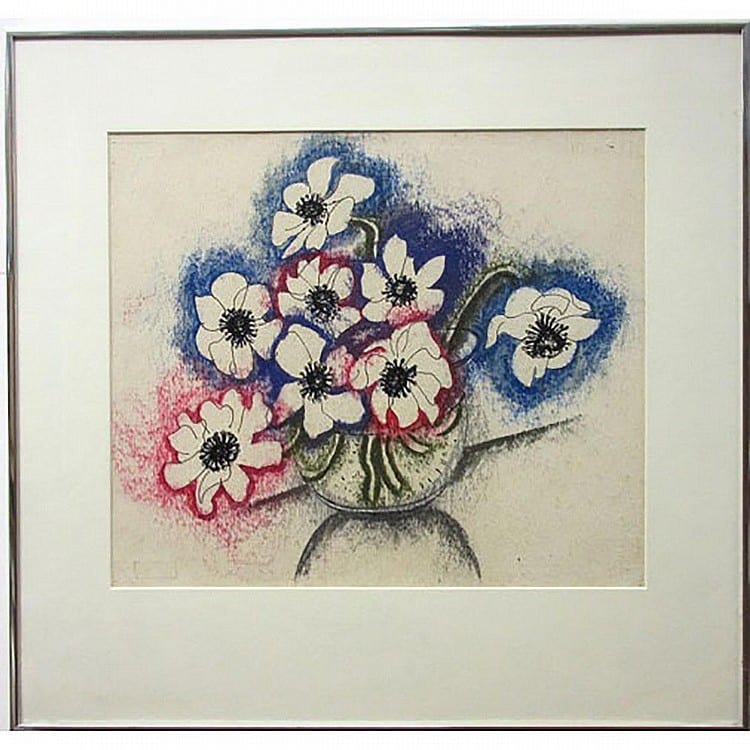 isabel mclaughlin canadian 1903 2004 flowers in a vase ink watercolour faint signature lower right sight 13 5 x 16 · Waddington's · 2015-12-10 Isabel McLaughlin comparable auction result: isabel mclaughlin canadian 1903 2004 flowers in a vase ink watercolour faint signature lower right sight 13 5 x 16