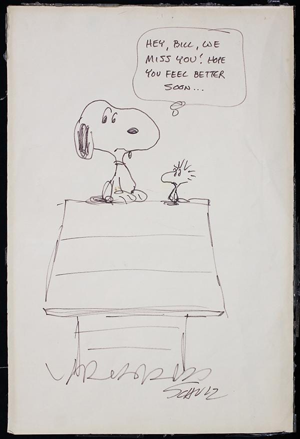 Drawing, Charles M. Schulz sold by Clars Auctions, lot 2219 — auction record photograph