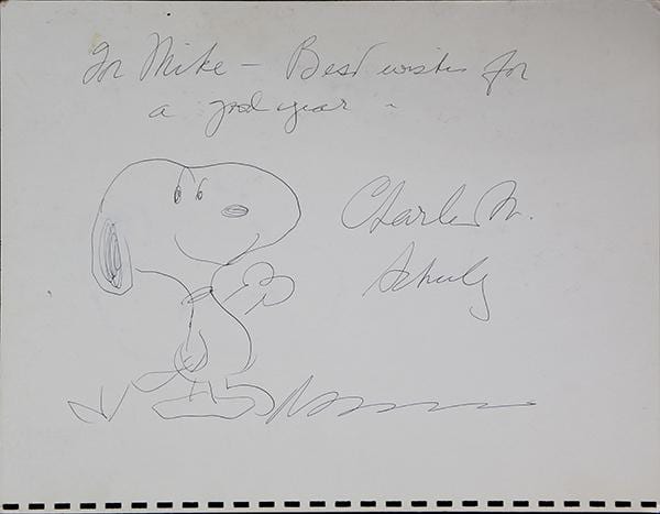 Drawing, Charles Schulz sold by Clars Auctions, lot 2224 — auction record photograph