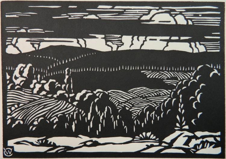Christian J. Walter comparable auction result: christian j walter woodcut
