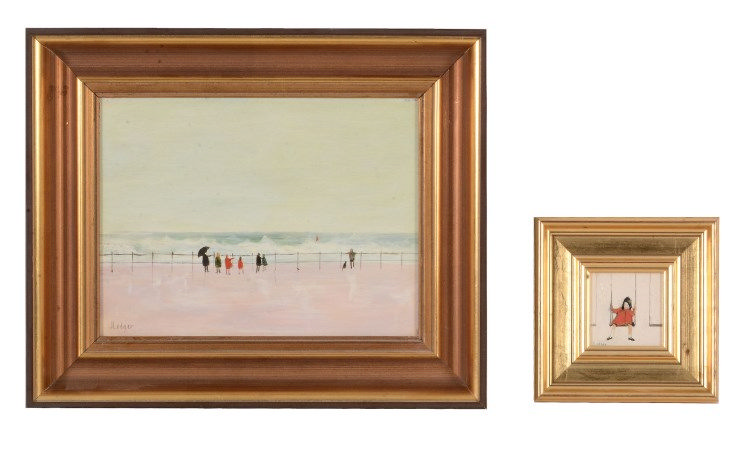 Janet Ledger comparable auction result: janet ledger b 1934 figures on a promenade