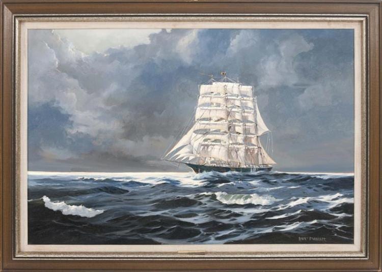 Robert Wheeler comparable auction result: robert wheeler massachusetts 20th century the thekla oil on canvas 24 x 36 framed 30 x 42