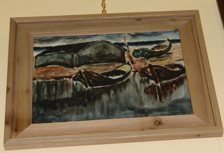 Auction comp thumbnail for Fauvism Gouache painting “Boats”, by Maurice de Vlaminck (1876-958), signed, France (Eternity Gallery, Lot 11B)