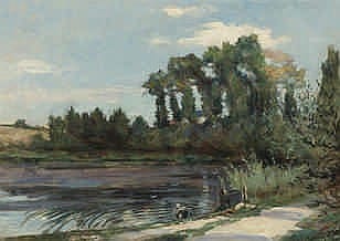 maurice grun french 1869 1947 a river landscape · Bonhams · 2013-05-19 Moritz Grün comparable auction result: maurice grun french 1869 1947 a river landscape