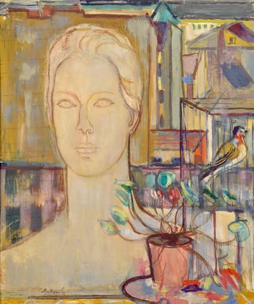 Eszter Mattioni comparable auction result: eszter mattioni oil on board