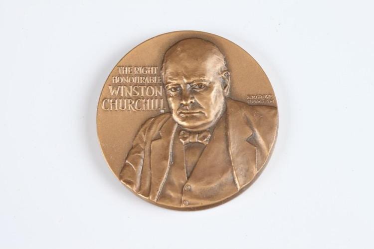 edward r grove american 1912 2002 winston s churchill bronze relief medallion · Sloans & Kenyon · 2016-01-19 Edward R. Grove comparable auction result: edward r grove american 1912 2002 winston s churchill bronze relief medallion