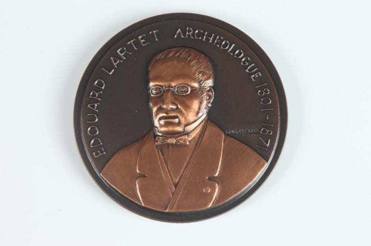 Henri Albert Lagriffoul comparable auction result: henri albert lagriffoul french 1907 1981 edouard lartet copper relief medallion no 5 100 obverse portrait of the french archeol