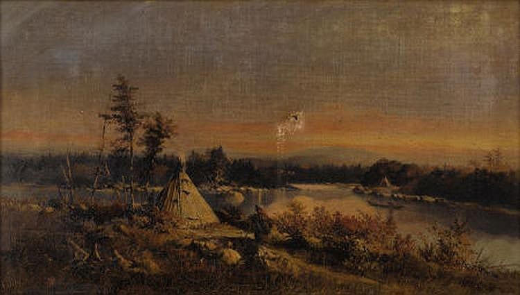 Forshaw Day comparable auction result: forshaw day canadian 1837 1903 indian encampment