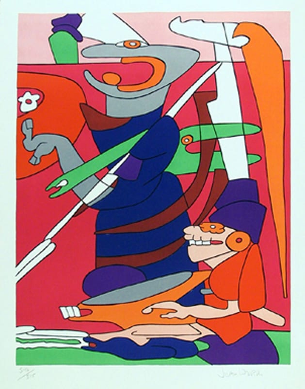 Joan Worth comparable auction result: joan worth flower eyes silkscreen
