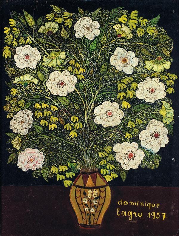 Dominique Lagru comparable auction result: dominique lagru 1873 1960 bouquet de fleurs 1957
