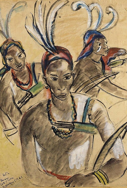 Monique Cras comparable auction result: trois archers lobi