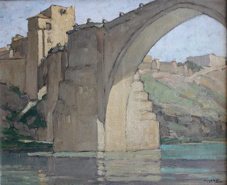Georges Gobô comparable auction result: georges gobo 1876 1958 le pont saint martin tol de huile sur toile s
