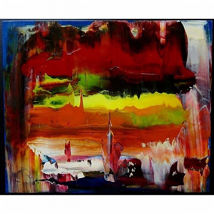 Clement Lemieux comparable auction result: clement lemieux canadian 1946 en silence acrylic on board signed lower right signed and titled to masking tape verso 20 x 24 50 8 x 61 cm