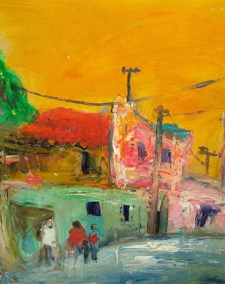 Philip Kelly comparable auction result: philip kelly irish b 1950 avesa hualpilli oil