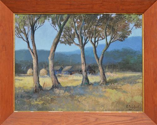 M.L. Poum Malakoul comparable auction result: m l poum malakoul 1910 1973 village through the trees 1965 49 5 x 64 5