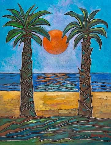 Jan Vermeiren comparable auction result: jan vermeiren south african 1949 sunset and palm trees signed oil on ca
