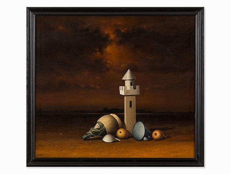 Marian Michalik comparable auction result: marian michalik 1947 1997 chwila nadziei painting 1985