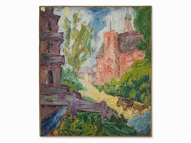 Hans Michaelson comparable auction result: hans michaelson 1872 1954 southern town oil pres 1920s