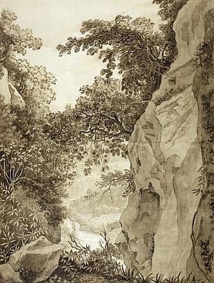 Albert Christoph Dies comparable auction result: albert christoph dies hanover 1755 1822 vienna the waterfalls at tivoli