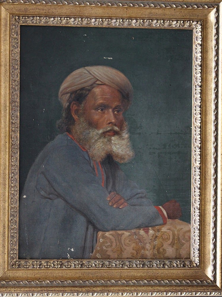 Ravi Varma comparable auction result: raja ravi varma 1848 1906 attributed portrait of an indian getleman layi
