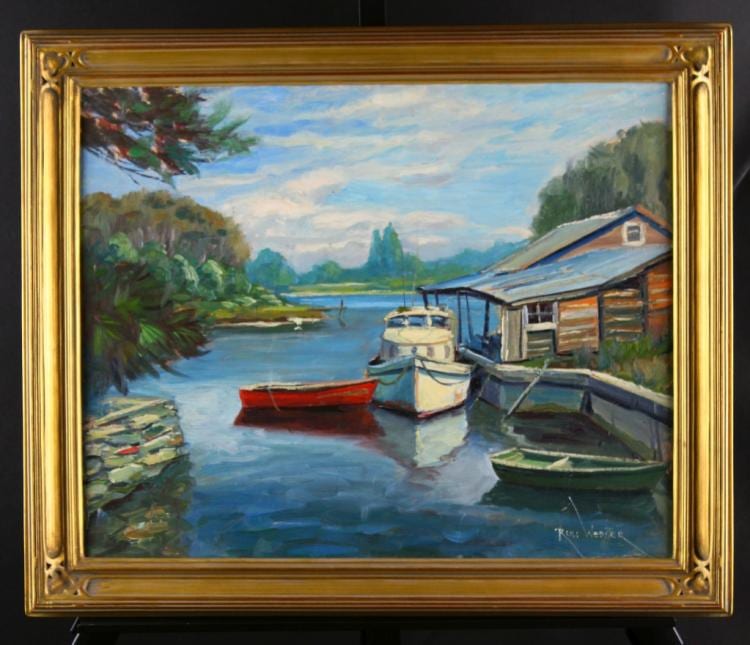 Russ Webster comparable auction result: o cb tarpon springs by russ webster