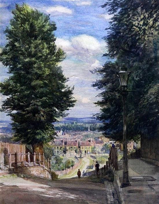 Francis H. Dodd comparable auction result: francis h dodd 1874 1949 wimbledon a view from the ridgeway 11 5 x 9in