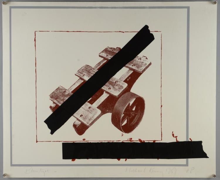 Michael Kenny comparable auction result: michael kenny 20th century black tyre signed and dated 1969 artist s proof screen print 62 5cm x 75 5cm