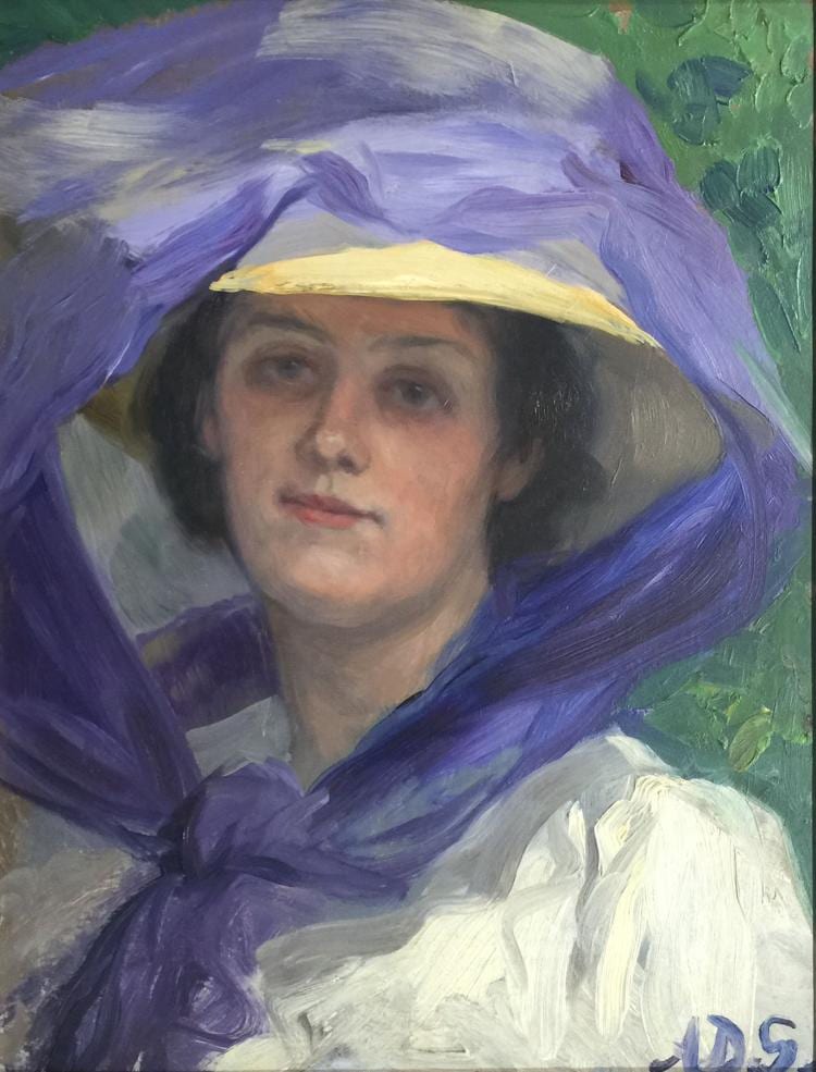 Alexander Demetrius Goltz comparable auction result: alexander demetrius goltz p sp kladany hongrie 1857 1944 vienne elegante au voilage bleu lavande
