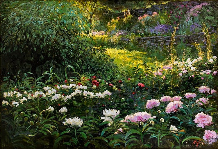 Daniel J Maffia comparable auction result: daniel j maffia 1937 floral oil painting