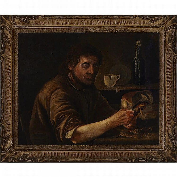 John Christopher Miles comparable auction result: john christopher miles 1837 1911 man cleaning fish oil on canvas signed lower right signed verso 24 x 30 61 x 76 2 cm