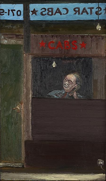 Jock McFadyen comparable auction result: jock mcfadyen b 1950 cabs 51cm x 30cm 20in x 11 75in