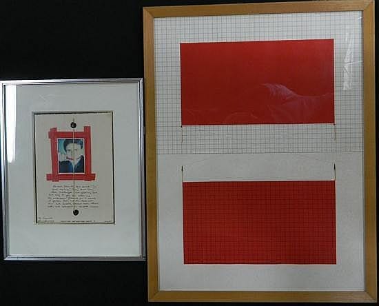 John Lethbridge comparable auction result: john lethbridge b 1948 tomorrow 1976 prototype for red tape series 5 1971 acrylic mixed media on paper mixed media on paper