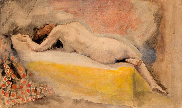 Alfred Lombard comparable auction result: alfred lombard 1884 1973 nu au divan