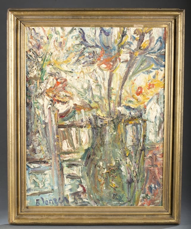basil jonzen still life of flowers in a jug o b · Quinn's Auction Galleries · 2016-03-12 Basil Jonzen comparable auction result: basil jonzen still life of flowers in a jug o b