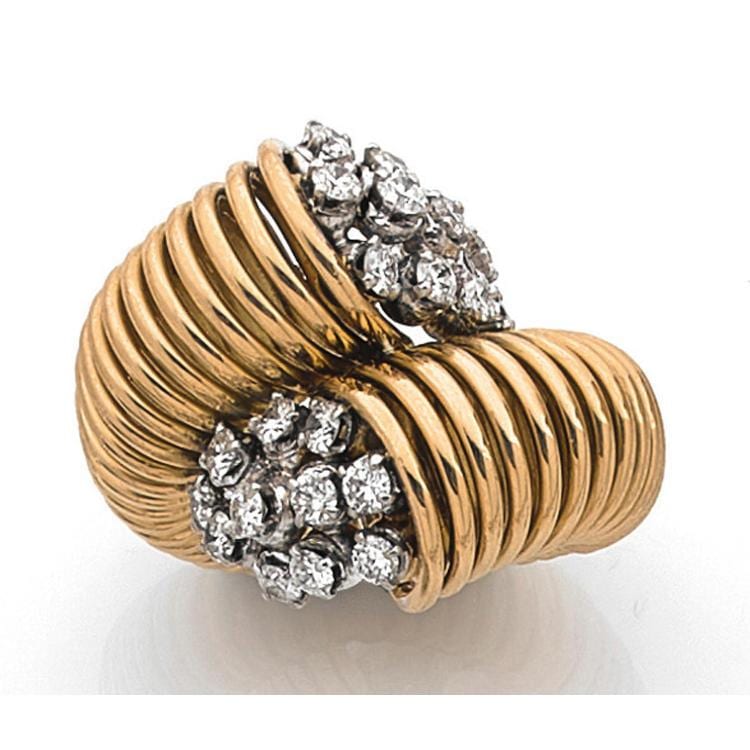 Folke Rundkvist comparable auction result: annees 1950 bague corne d abondance