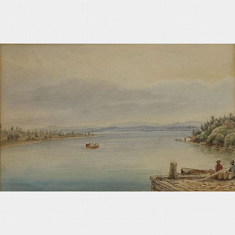 john herbert caddy from little current looking east manitoulin island watercolour 8 5 ins x 13 25 ins 19 7 cms x 30 5 cms · Waddington's · 2016-03-17 John Herbert Caddy comparable auction result: john herbert caddy from little current looking east manitoulin island watercolour 8 5 ins x 13 25 ins 19 7 cms x 30 5 cms