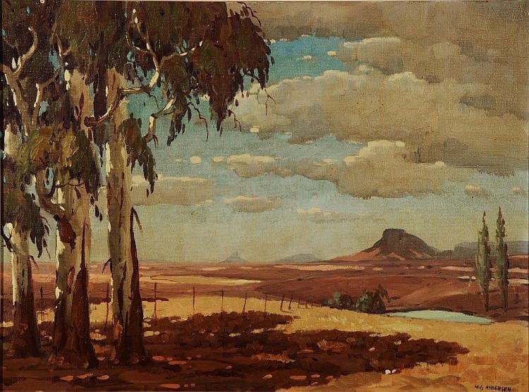 Nils (1897) Andersen comparable auction result: nils severin andersen 1897 1972 winter northern transvaal signed oils on canvas board 4