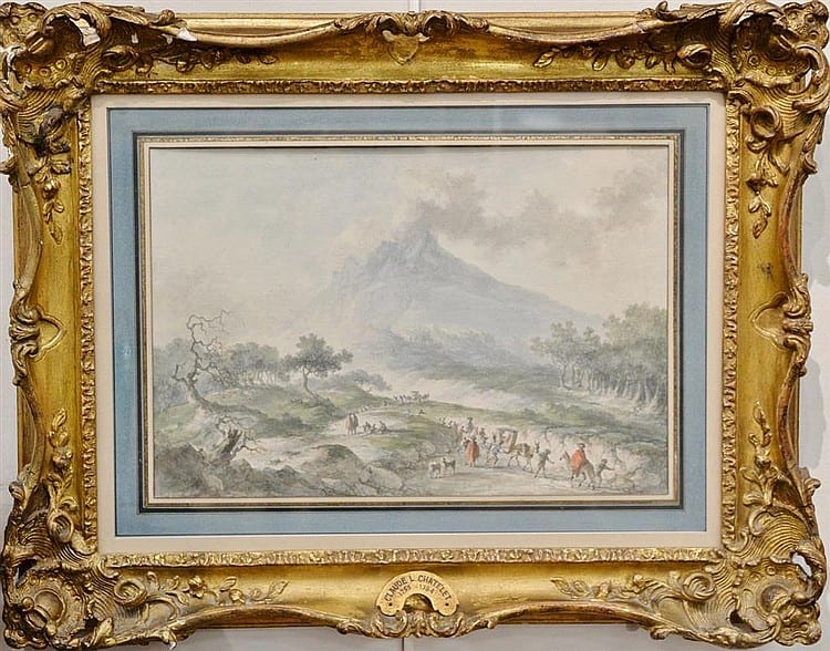 claude louis chatelet 1753 1794 the woods near mt etna watercolor on paper signed lower left signed titled and letter by ar · Nadeau's Auction Gallery · 2016-04-02 Claude Louis Chatelet comparable auction result: claude louis chatelet 1753 1794 the woods near mt etna watercolor on paper signed lower left signed titled and letter by ar