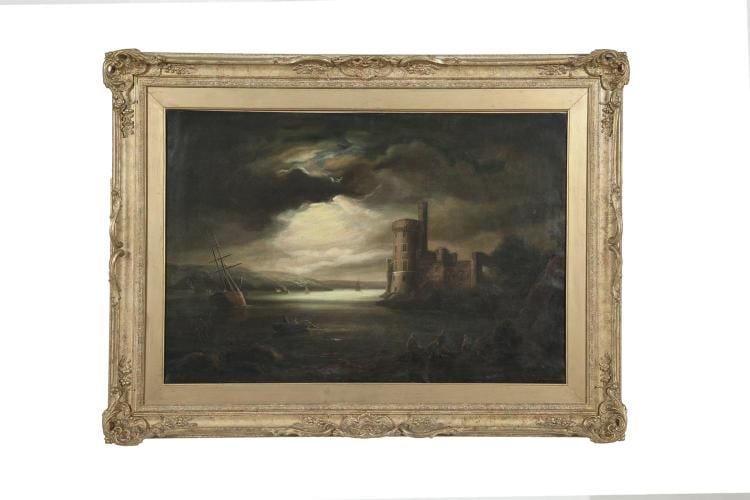 George Mounsey Wheatley Atkinson comparable auction result: george mounsey wheatley atkinson 1806 1884 blackrock castle cork and the river lee by moonlightoil on canvas 61 x 86 5cm 24 x 34 signed