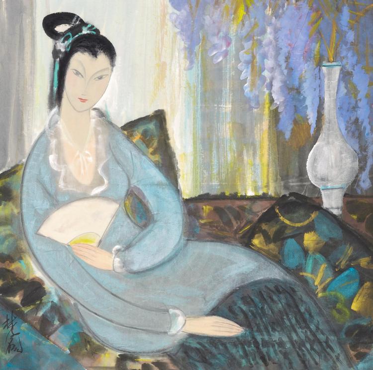 Lin Fengmian | Lady in Blue comparable sale