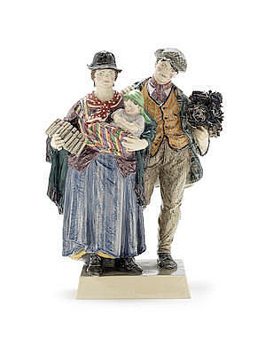 Charles (1887) Vyse comparable auction result: the gypsies a charles vyse pottery group d