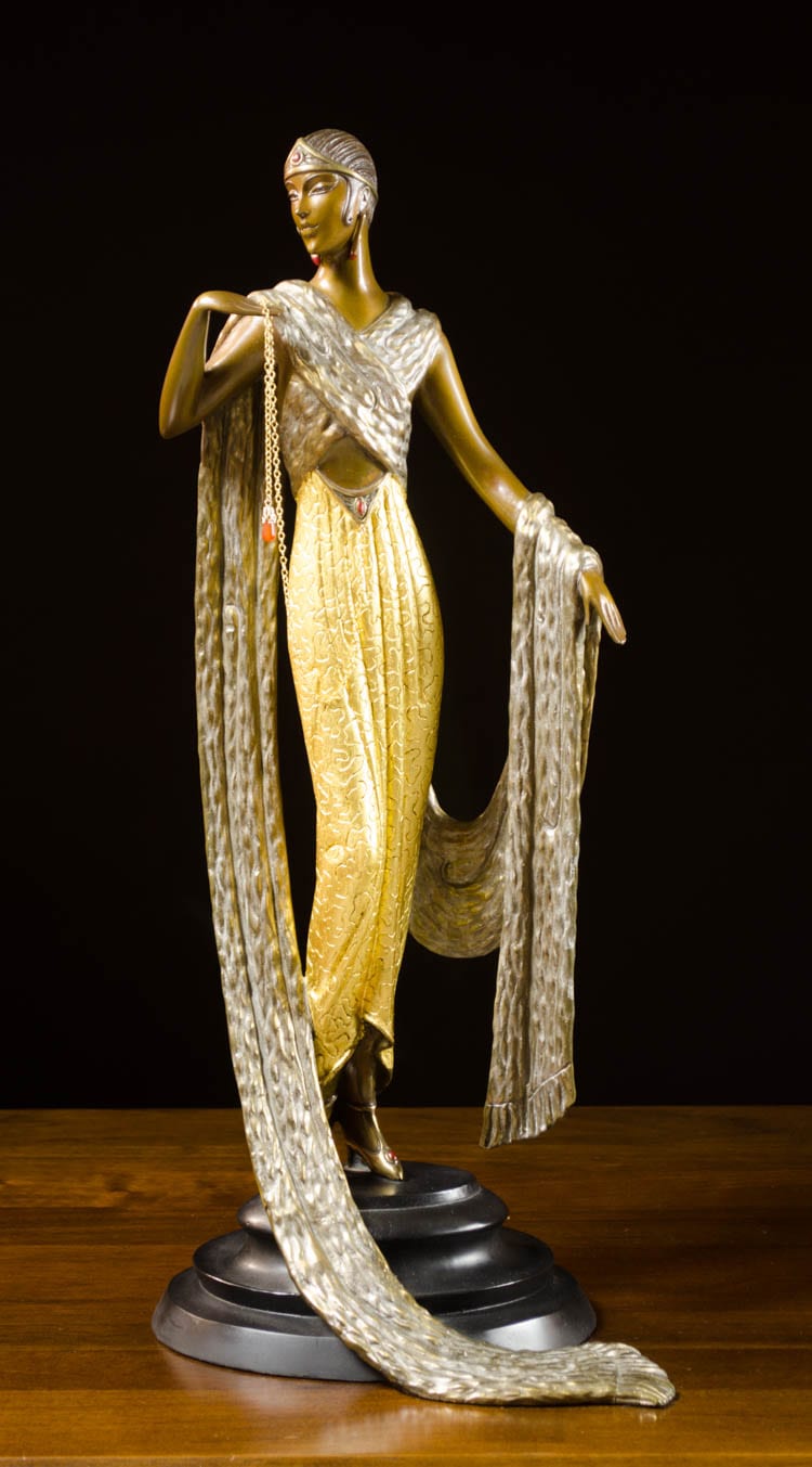 ERTE, ROMAIN DE TIRTOFF BRONZE SCULPTURE (Russian/ sold by O'Gallerie, lot 708 — auction record photograph
