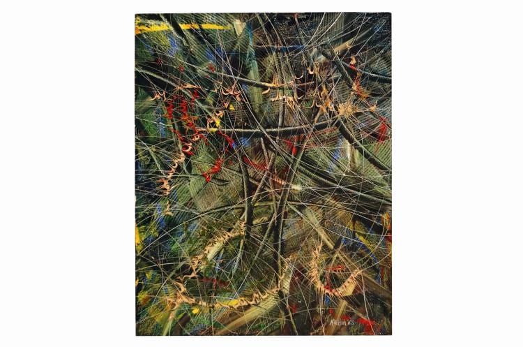 Guy Michon comparable auction result: guy michon canadian 1925 1979 oil on masonite luxuriance signed and titled 6508 b 1965 45 x 36