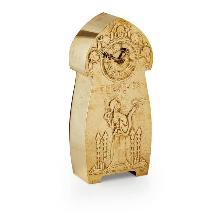 Marion Henderson Wilson comparable auction result: marion henderson wilson 1869 1956 brass table clock circa 1900 45 5cm high