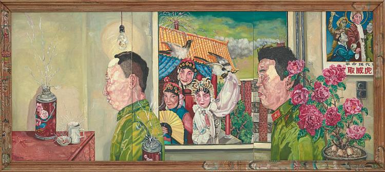 LIU WEI | The Revolutionary Family Series (triptych) comparable sale