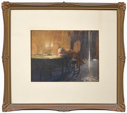 James Shaw Crompton comparable auction result: james shaw crompton 1853 1916 despair 26 x 34 5cm