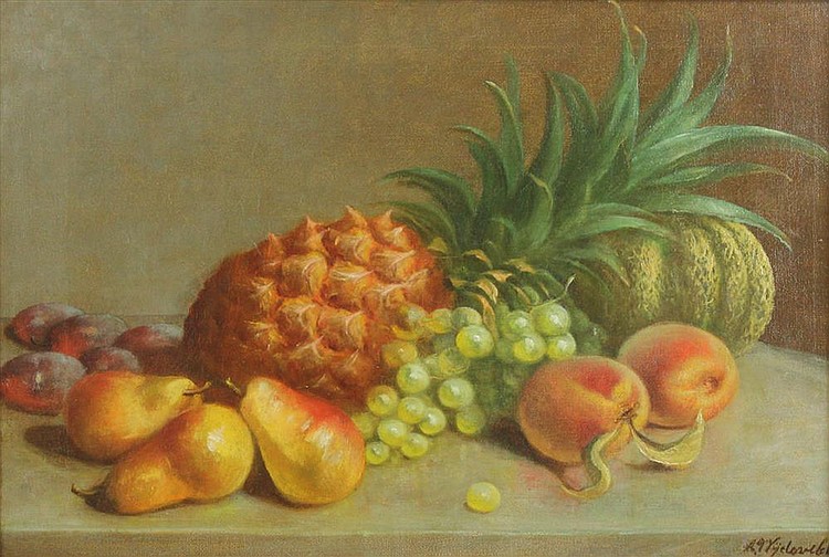 Arnoud Wydeveld comparable auction result: arnoud wydeveld dutch 1823 1888 still life of fruit oil on canvas 13 x 19 in