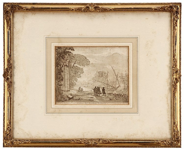 George Knapton comparable auction result: charles knapton 1700 1760 porto with figures and ruins